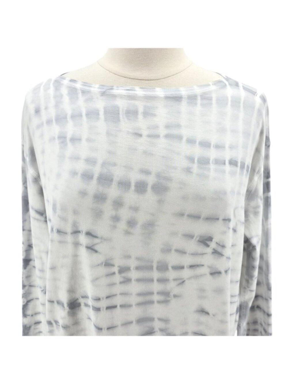 Lululemon Womens 10 Top Back In Action Long Sleeve Shirt Shibori Square White - Picture 2 of 7